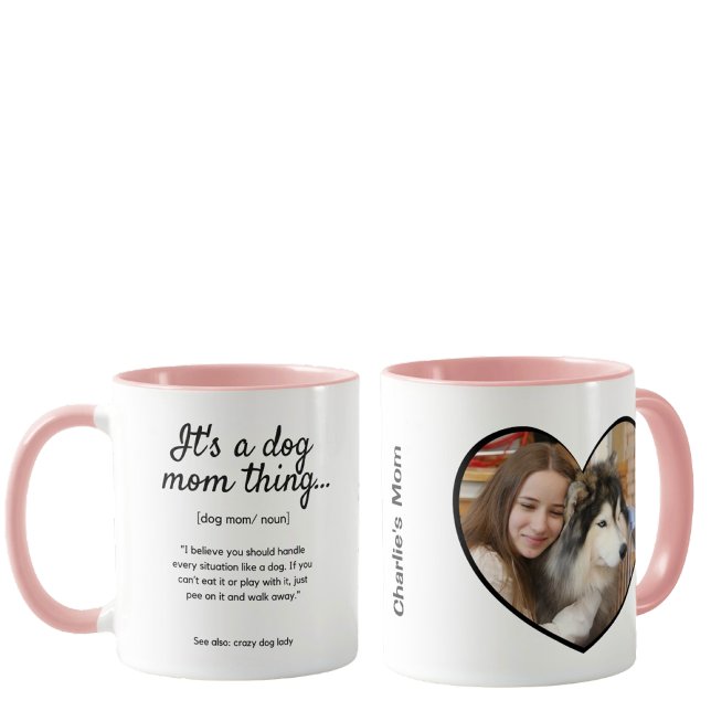 Mejor Personalizado de mamá perro foto y cita taza (Subido por el creador)