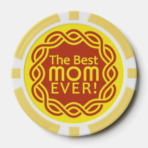 MEJOR personalizado MOM monograma fichas de póker