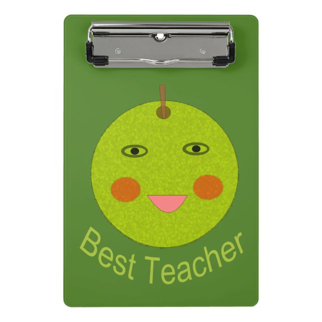 Mejor portapapeles de Apple Feliz para el profesor (Anverso)