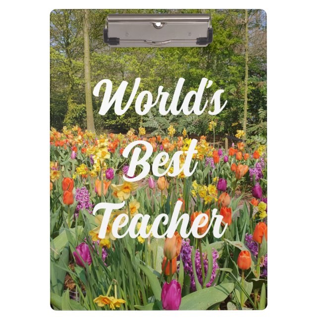 Mejor Portapapeles del Jardín de Flores del Mundo (Anverso)