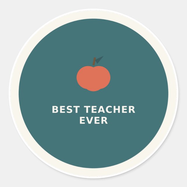 Mejor Profesor Calcomanía de Vinilo (Anverso)