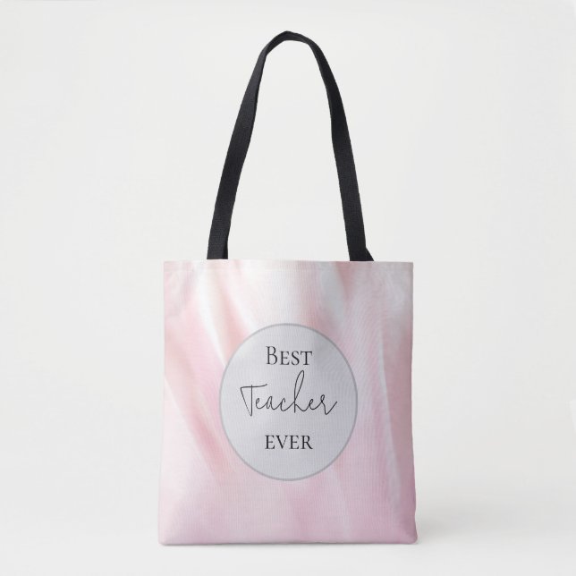 "Mejor Profesor De La Historia" Bolsa De Tote Rosa (Anverso)