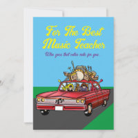 Mejor Profesor de Música, tarjeta de felicitación 