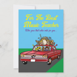 Mejor Profesor de Música, tarjeta de felicitación