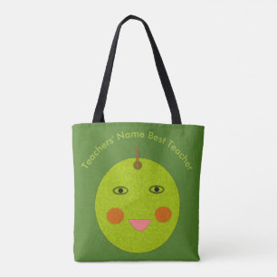 Mejor profesor feliz Personalizado de Apple Bolsa