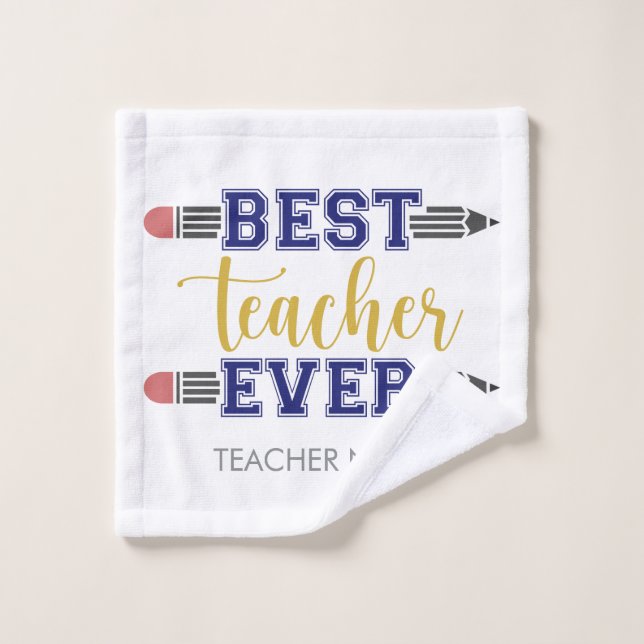 Mejor Profesor Personalizado - Regalo Personalizad (Toallita)