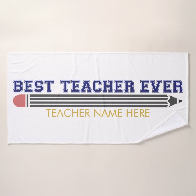 Mejor Profesor Personalizado - Regalo Personalizad (Toalla de baño)