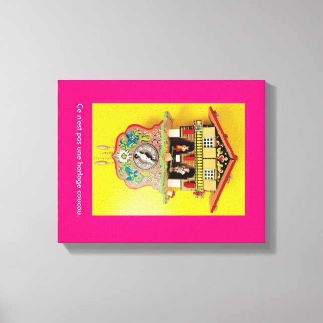 ¿Mejor que un reloj cuco? Un lienzo envuelto. (Anverso)