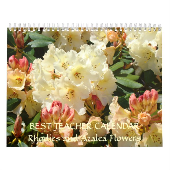 MEJOR regalo de MAESTRO Calendario Azalea Rhodies (Tapa)