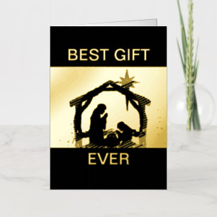 Mejor regalo de Navidad Natividad dorado