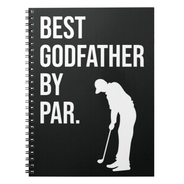 Mejor regalo de padrino por tío golf Cuaderno (Frente)