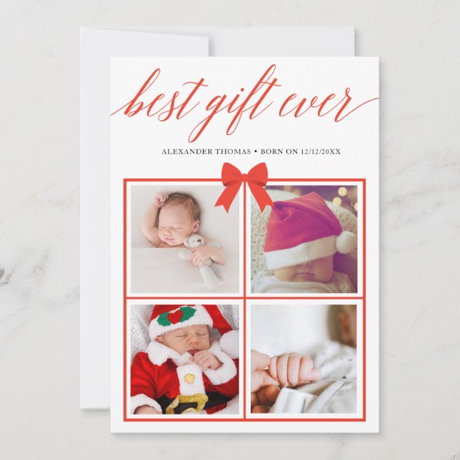 Mejor regalo de todos Tarjeta de vacaciones plana  (Anverso)