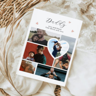 Mejor regalo para papá 6 collage de fotos tarjeta