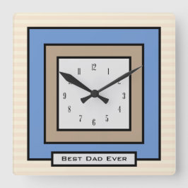 Mejor reloj de pared de cuadrados clásicos de papá