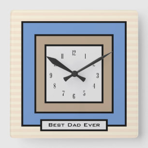 Mejor reloj de pared de cuadrados clásicos de papá