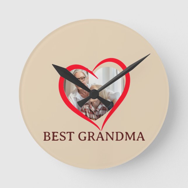 Mejor reloj de pared personalizado regalo para abu (Anverso)