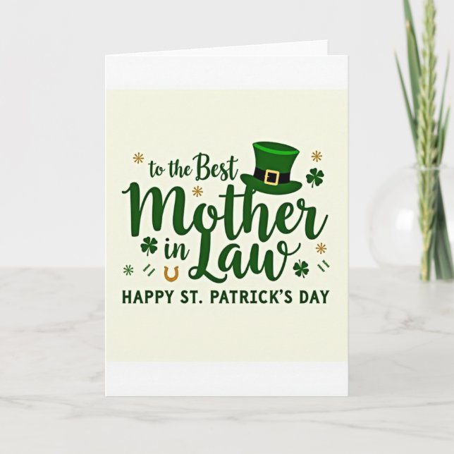 Mejor Suegra Tarjeta del Día de San Patricio (Anverso)
