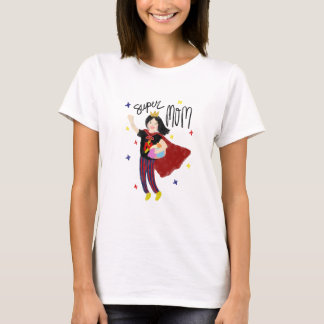 Mejor superhéroe lindo camiseta de ilustracion de 