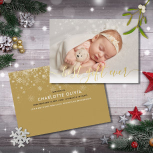 Mejor tarjeta de anuncio de nacimiento con lámina 