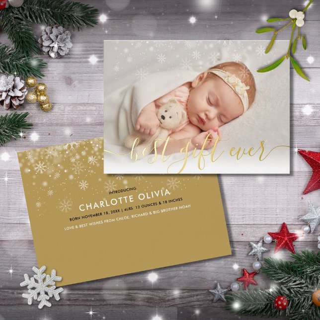 Mejor tarjeta de anuncio de nacimiento con lámina  (Subido por el creador)