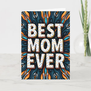 Mejor tarjeta de arte de lunares para mamá
