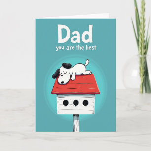 Mejor tarjeta de arte de perro descansando del pap