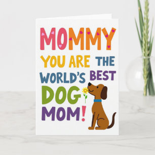 Mejor tarjeta de arte floral para mamá de perro