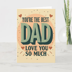 Mejor tarjeta de arte ovalada de papá melocotón