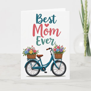 Mejor Tarjeta de Bicicleta Floral para Mamá