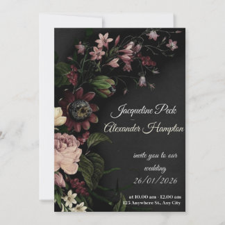 mejor tarjeta de boda púrpura