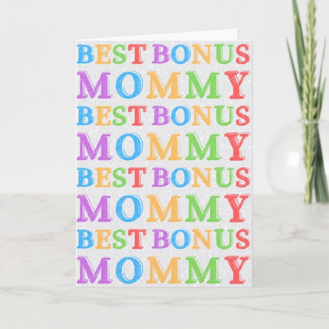 Mejor Tarjeta de Bonos para el Día de la Madre (Anverso)