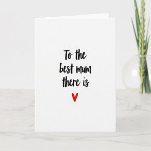 Mejor Tarjeta de Corazón Simple para Mamá
