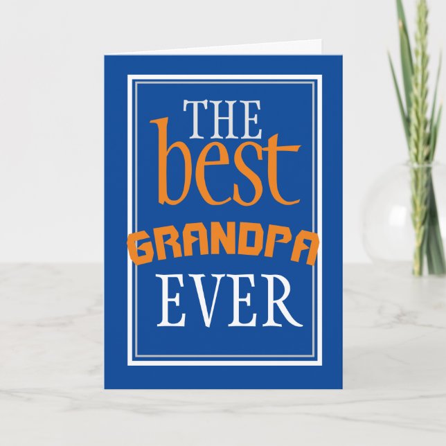Mejor tarjeta de cumpleaños azul para el abuelo de (Anverso)