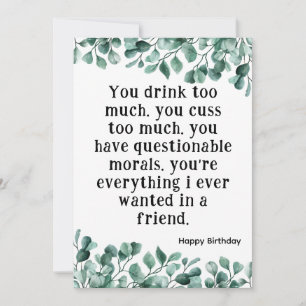 Mejor Tarjeta de Cumpleaños Divertida para Amiga c