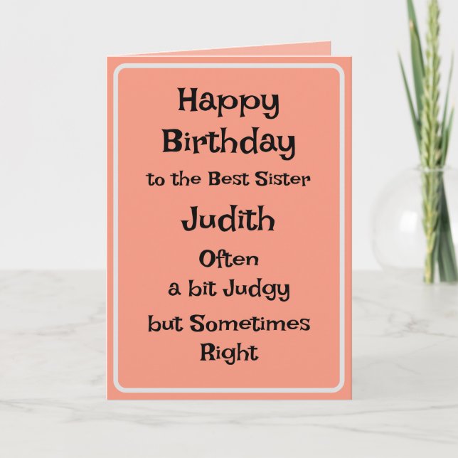 Mejor tarjeta de cumpleaños divertida para hermano (Anverso)