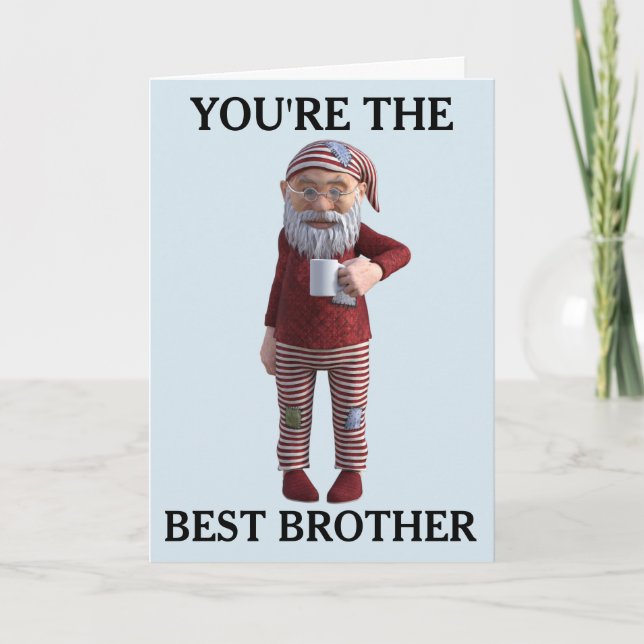 MEJOR TARJETA DE ELF DE BROTHER BIRTHDAY GNOME (Anverso)