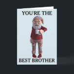 MEJOR TARJETA DE ELF DE BROTHER BIRTHDAY GNOME<br><div class="desc">MEJOR TARJETA DE CUMPLEAÑOS DE BROTHER GNOME</div>