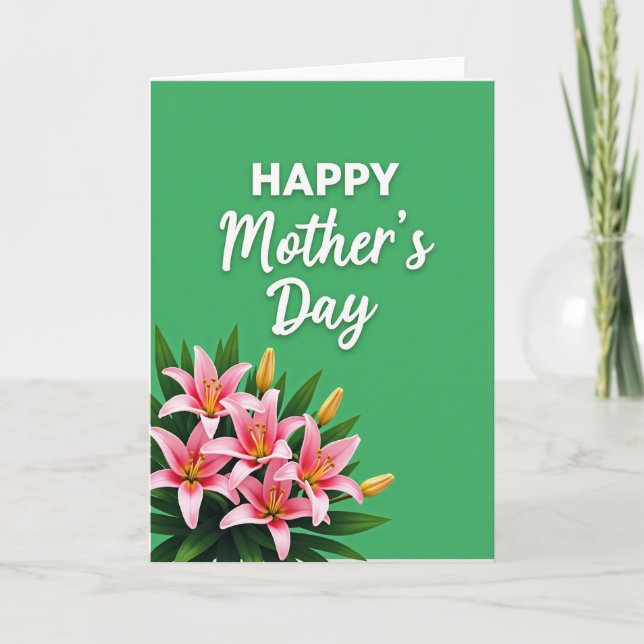 Mejor tarjeta de flores del Día de la Madre (Anverso)