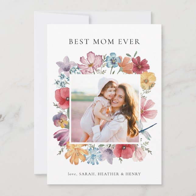 Mejor Tarjeta de Foto de Mamá (Anverso)
