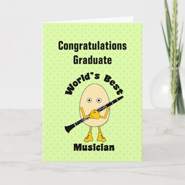 Mejor tarjeta de graduación de músico clarinete de (Anverso)