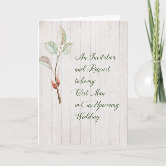 Mejor Tarjeta de Invitación a la Boda de Hombre (Anverso)