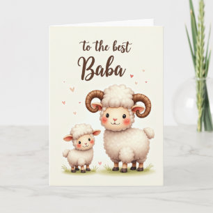 Mejor Tarjeta de la Familia de Ovejas Baba