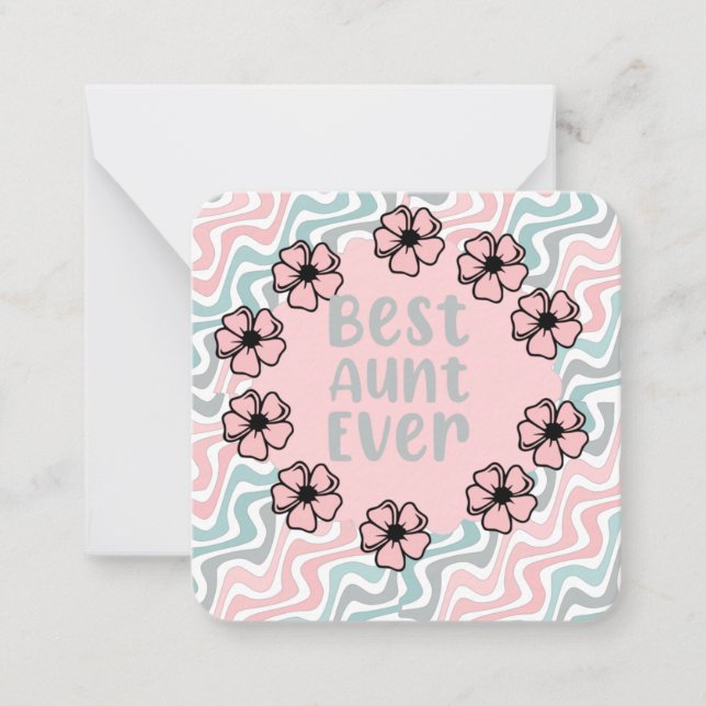 Mejor Tarjeta de Nota de la Tía (Anverso)