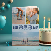Mejor tarjeta de papá de Collage de fotos