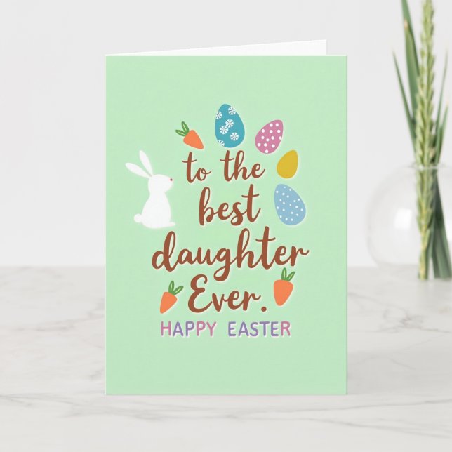 Mejor tarjeta de Pascua para hija (Anverso)