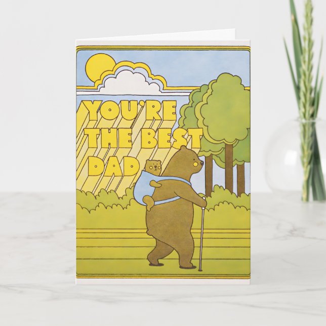 Mejor tarjeta de relieve de osos de excursión para (Anverso)