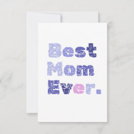 Mejor tarjeta de saludo plana de Día de la Madre p