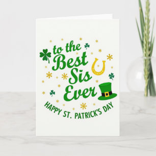 Mejor tarjeta de San Patricio de oro falso para he