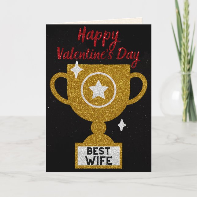 Mejor tarjeta de San Valentín con brillo para espo (Anverso)