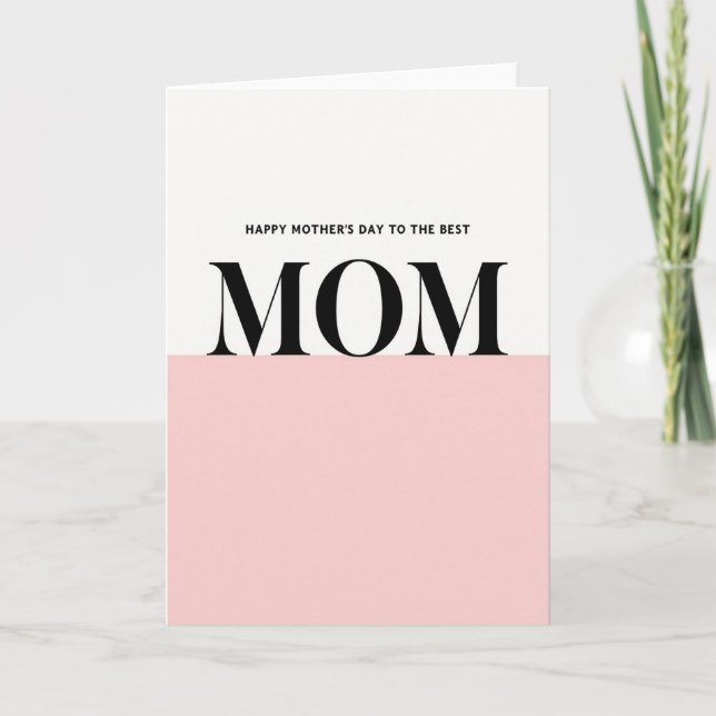 Mejor Tarjeta de Tipo Elegante para Mamá (Anverso)